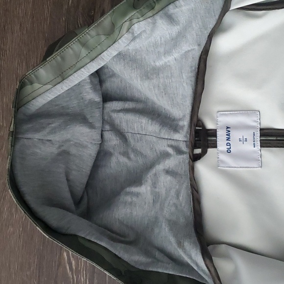 Kids Camo Raincoat with hood and pockets 3T Unisex - Water resistant jacket - Picture 5 of 10